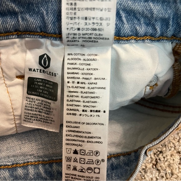 Levi’s 501 Button Fly Two Tone Shorts Waist Size 24 - Picture 7 of 12